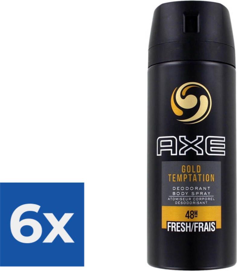 Axe Deodorant Gold Temptation 150ml Voordeelverpakking 6 stuks