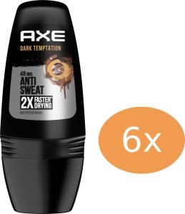Axe Deodorant Roller Deoroller Dark Temptation Dagelijkse Frisheid Voordeelverpakking 6 x 50 ml