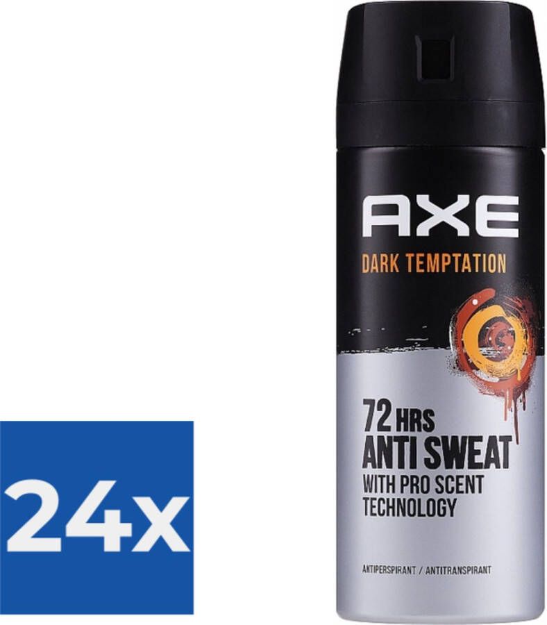 Axe Deodorant Spray Anti Transpirant Dark Temptation 150 ml Voordeelverpakking 24 stuks