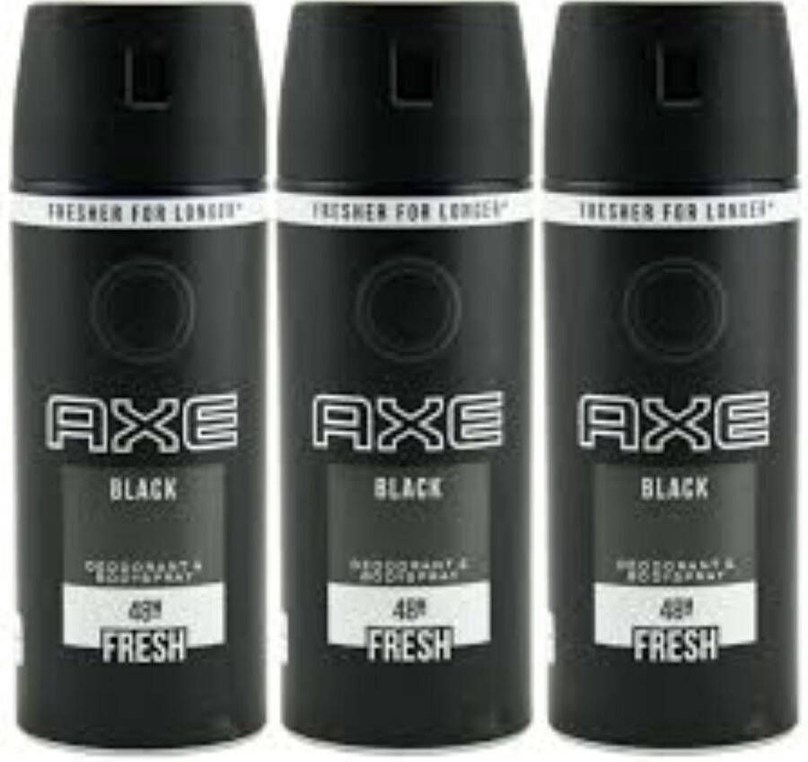 Axe Deodorant Spray Black Voordeelverpakking 3 x 150 ml