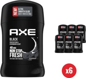 Axe Deodorant Man Stick Black 48h lang 6 x 50 ml Voordeelverpakking
