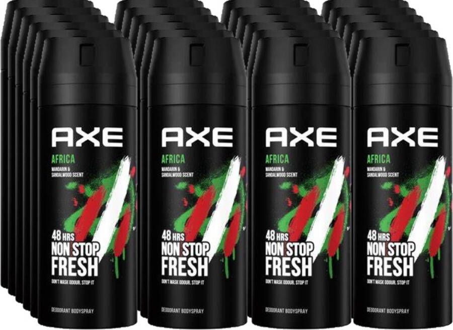 Axe Deospray Africa 150 ml Voordeelverpakking 24 stuks