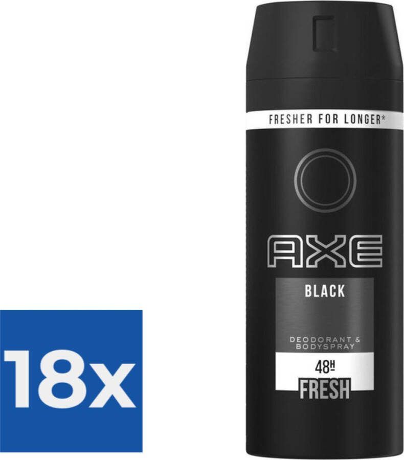 Axe Deospray  Black 150 ml Voordeelverpakking 18 stuks
