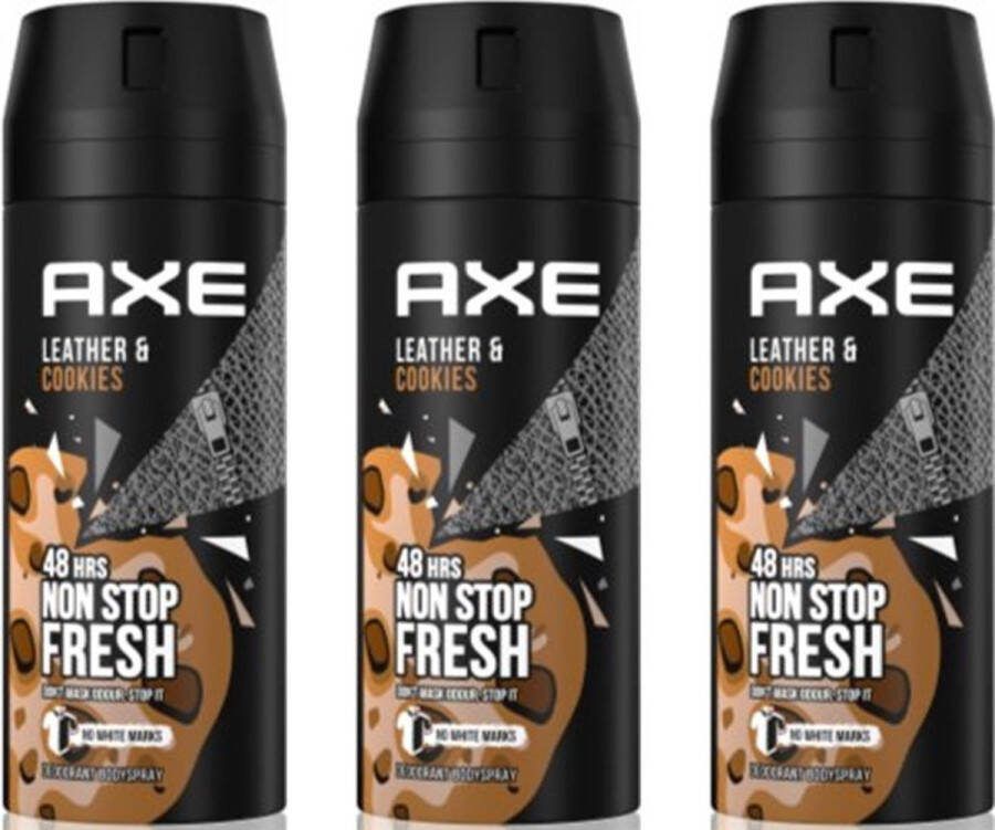 Axe Deospray Collision Leather & Cookies 3x150 ml