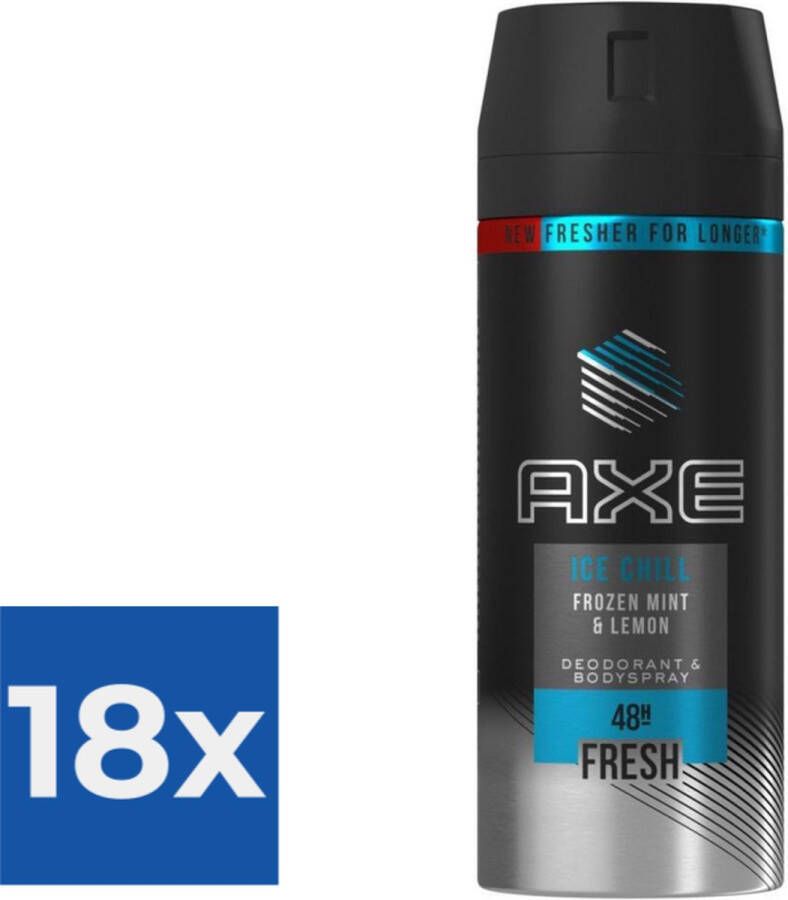 Axe Deospray Ice Chill 150 ml Voordeelverpakking 18 stuks