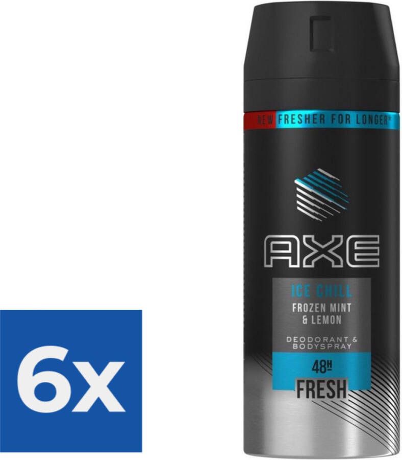 Axe Deospray Ice Chill 150 ml Voordeelverpakking 6 stuks