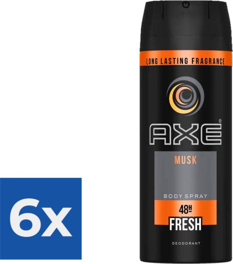 Axe Deospray Musk 150 ml Voordeelverpakking 6 stuks
