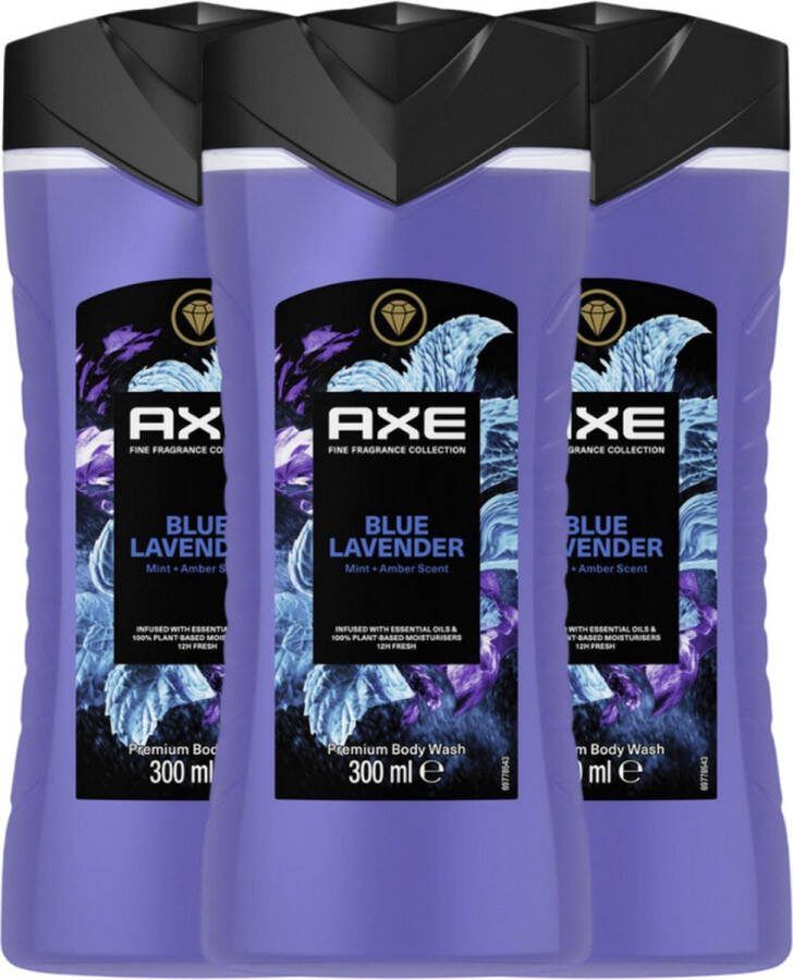 Axe Douchegel Blue Lavender 300 ml x 3 voordeelverpakking