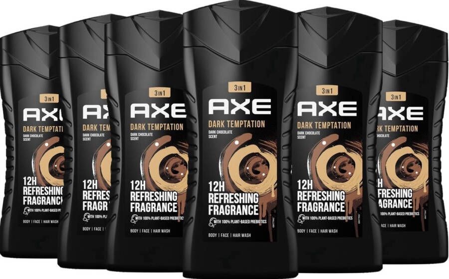 Axe Douchegel  Dark Temptation 250 ml Voordeelverpakking 6 stuks