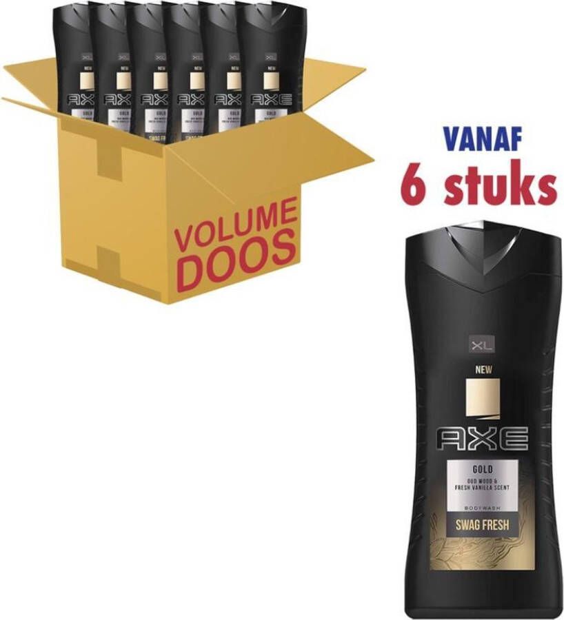 Axe Douchegel Gold Oud Wood & Fresh Vanilla 6 x 400 ml Voordeelverpakking