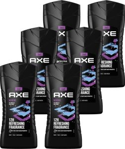 Axe 3-in-1 Douchegel Facewash & Shampoo Marine 6 x 250 ml Voordeelverpakking