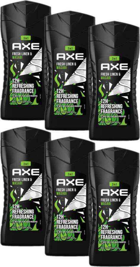 Axe Douchegel Wasabi Fresh Linnen Voordeelverpakking 6 x 250 ml