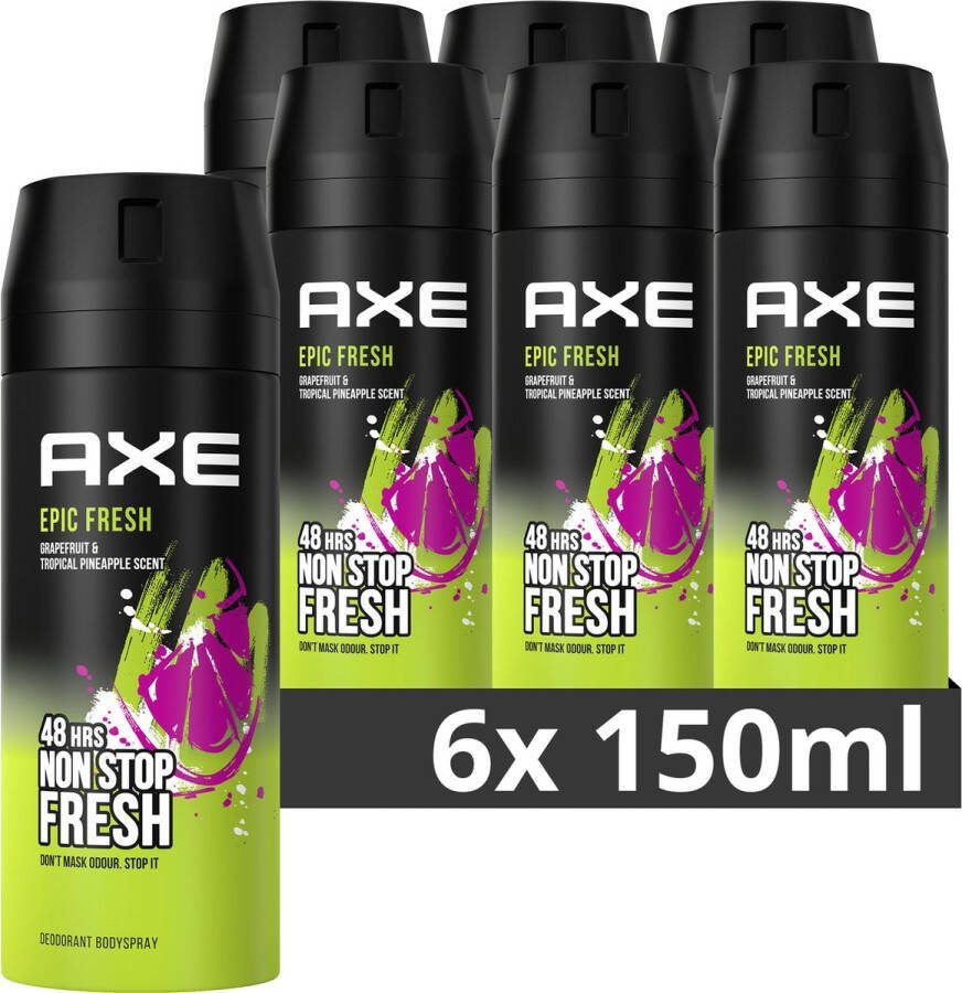 Axe Epic Fresh Deodorant Bodyspray 6 x 150 ml Voordeelverpakking