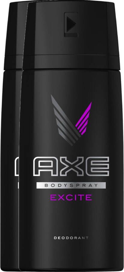 Axe Excite Deodorant 2 x 150 ml Voordeelverpakking