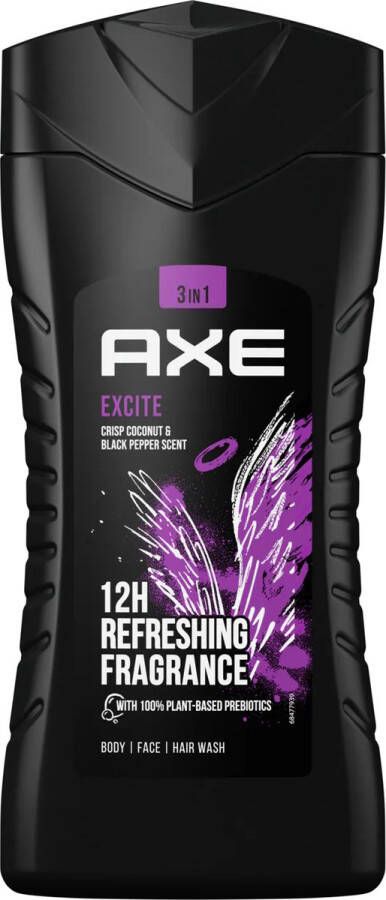 Axe Excite Mannen Lichaam Karamel Coconut Hazelnoot 250ml douchegel