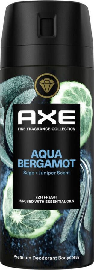 Axe Fine Fragrance Collection Aqua Bergamot Premium Deodorant Bodyspray 150 ml