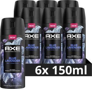 Axe Fine Fragrance Collection Blue Lavender Premium Deodorant Bodyspray 6 x 150 ml Voordeelverpakking