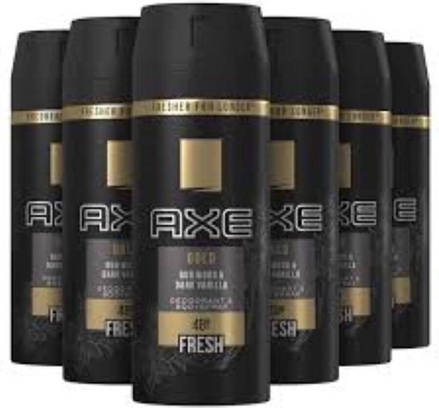 Axe Gold deodorant spray 6 x 150 ml