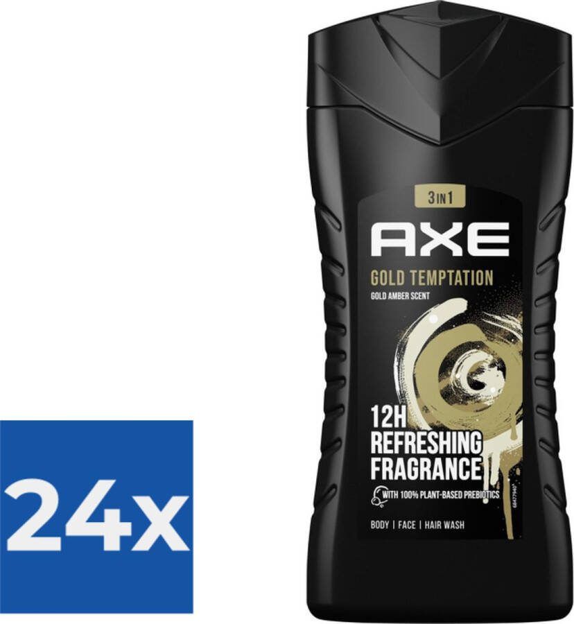 Axe Gold Temptation 3-in-1 Douchegel 250 ml Voordeelverpakking 24 stuks