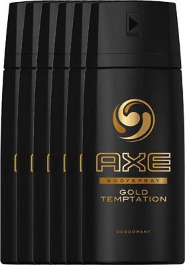 Axe Gold Temptation 6 x 150 ml Deodorant Spray Voordeelverpakking