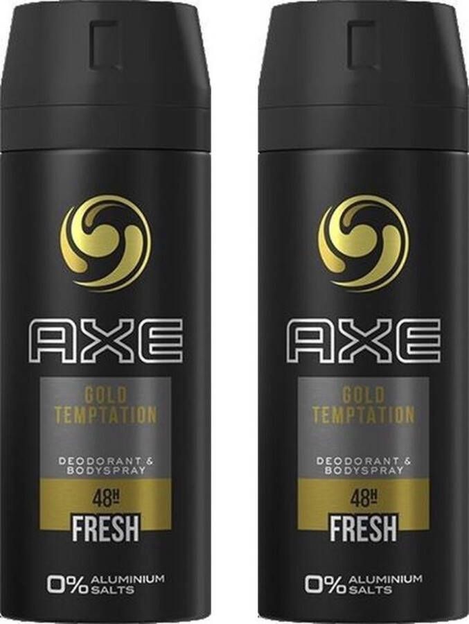 Axe Gold Temptation Deodorant 2 stuks 150 ml