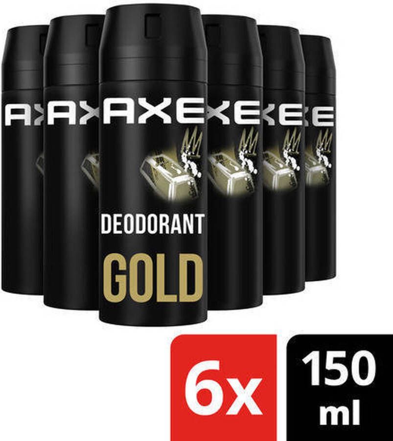 Axe Gold Temptation Deodorant 6 x 150 ml Voordeelverpakking