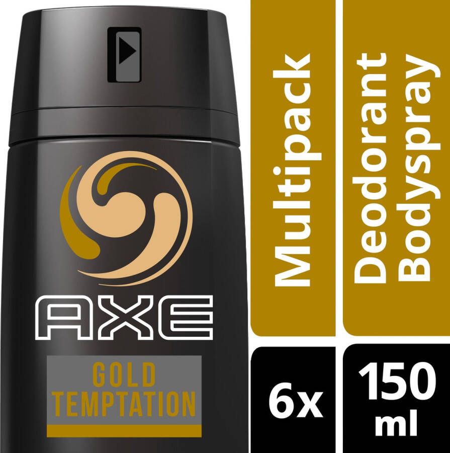 Axe Gold Temptation Deodorant 6 x 150 ml Voordeelverpakking