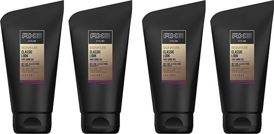 Axe Haargel Signature Classic Look High Shine Gel Multipack 4 x 125 ml