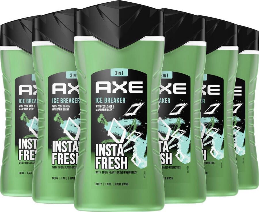 Axe Ice Breaker 3-in-1 Douchegel 6 x 250 ml Voordeelverpakking