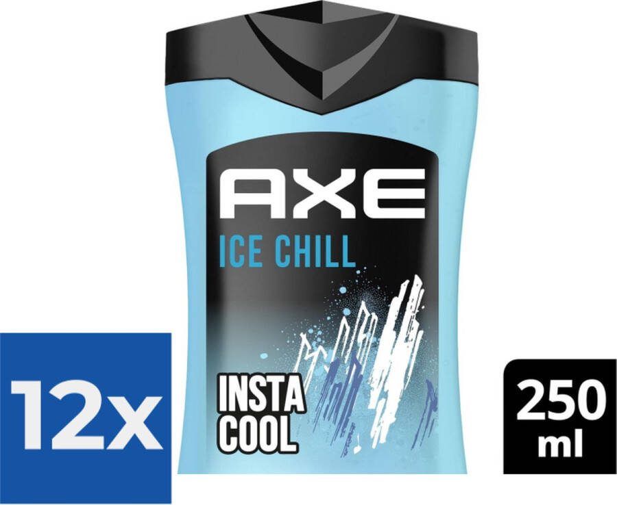 Axe Ice Chill 3-in-1 Douchegel 250 ml Voordeelverpakking 12 stuks