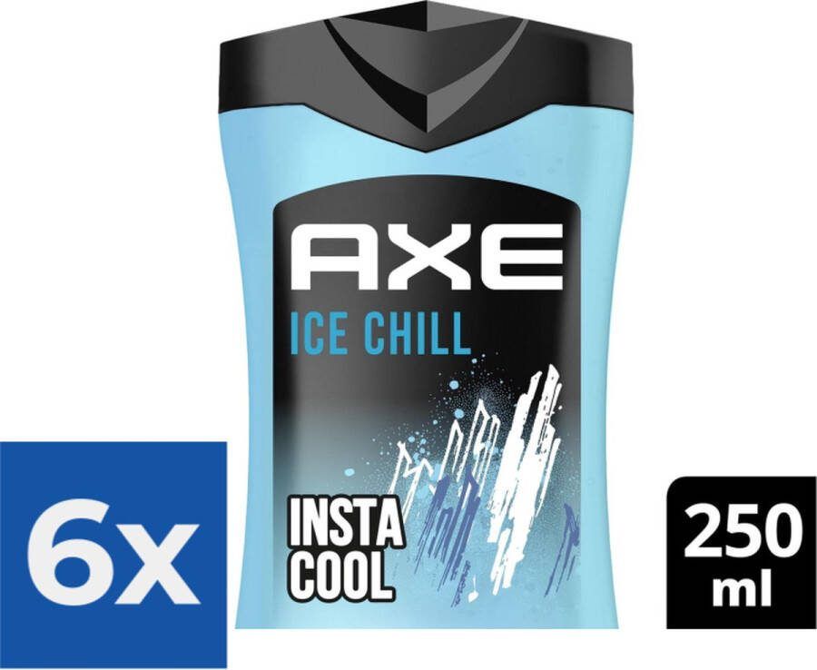 Axe Ice Chill 3-in-1 Douchegel 250 ml Voordeelverpakking 6 stuks
