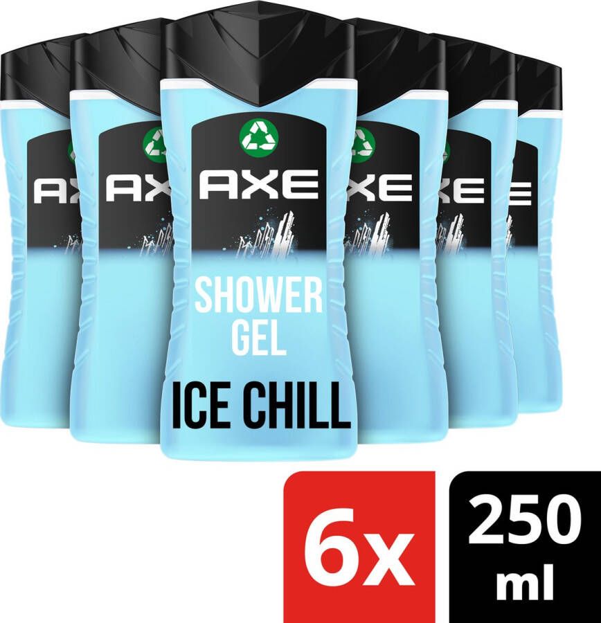 Axe Ice Chill 3-in-1 douchegel 6 x 250 ml Voordeelverpakking