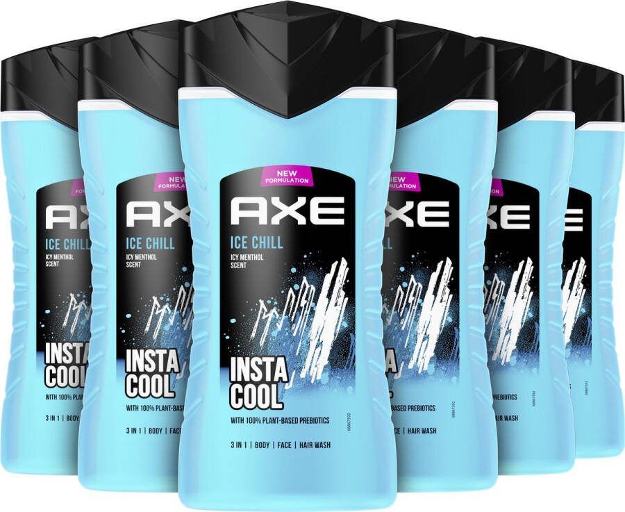 Axe Ice Chill 3-in-1 douchegel 6 x 250 ml Voordeelverpakking
