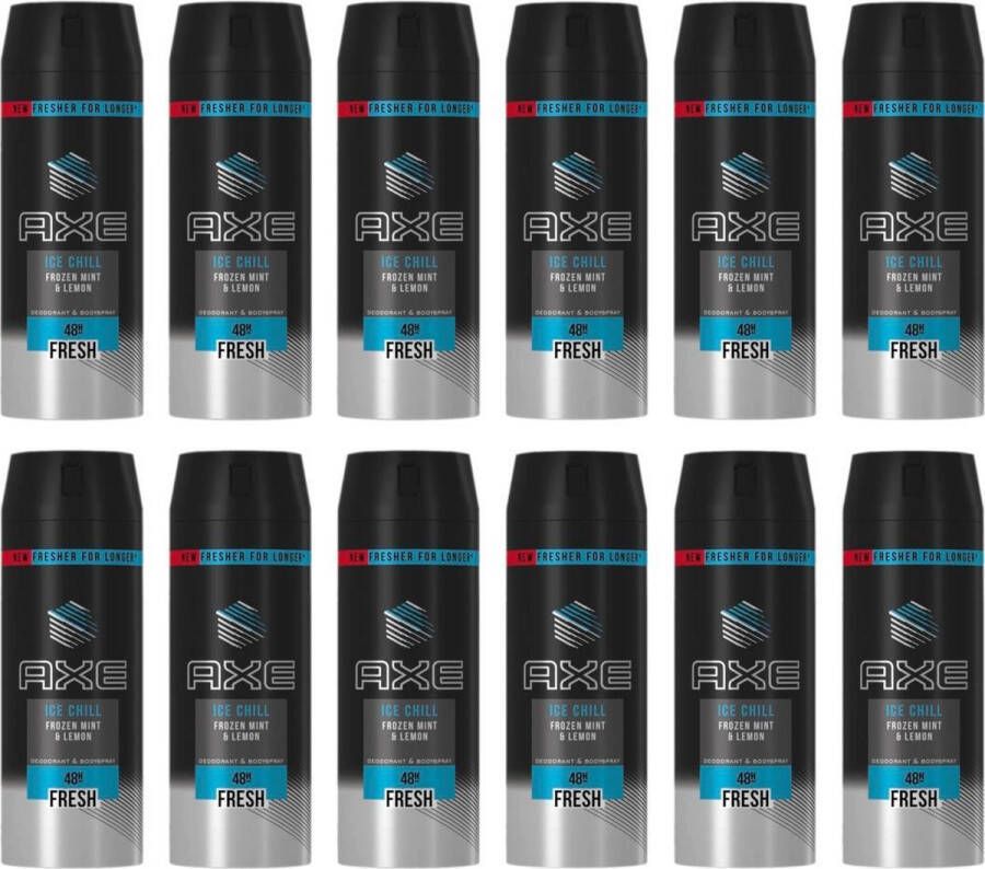 Axe Ice Chill Deodorant Bodyspray 12x 150 ml Voordeelverpakking