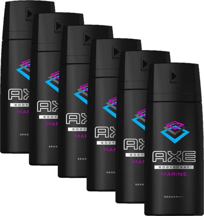 Axe marine Body Spray 150 ml deodorant 6 st Voordeelverpakking