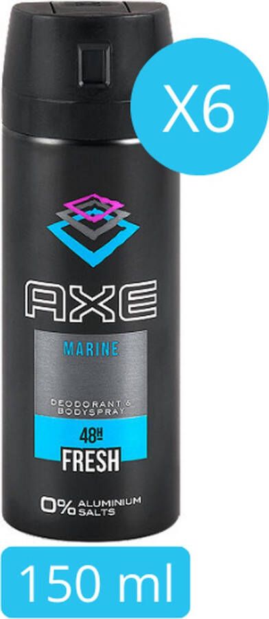 Axe Marine Deodorant Bodyspray 6 x 150 ml