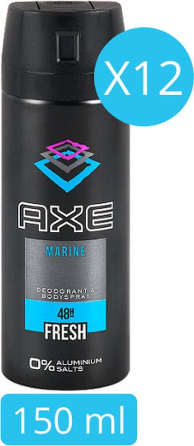 Axe Marine Deodorant Bodyspray (Voordeelverpakking) 12 x 150 ml