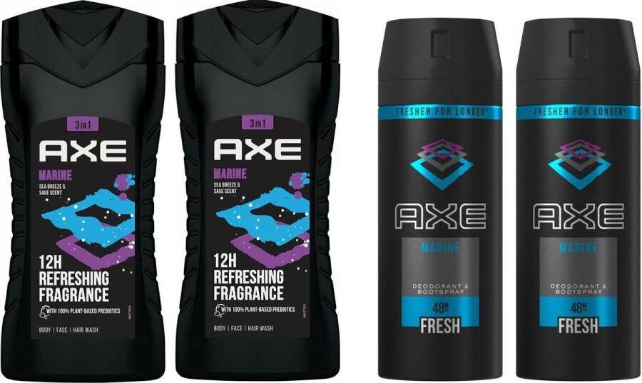 Axe Marine SET Douchegel & Deo Spray 2+2