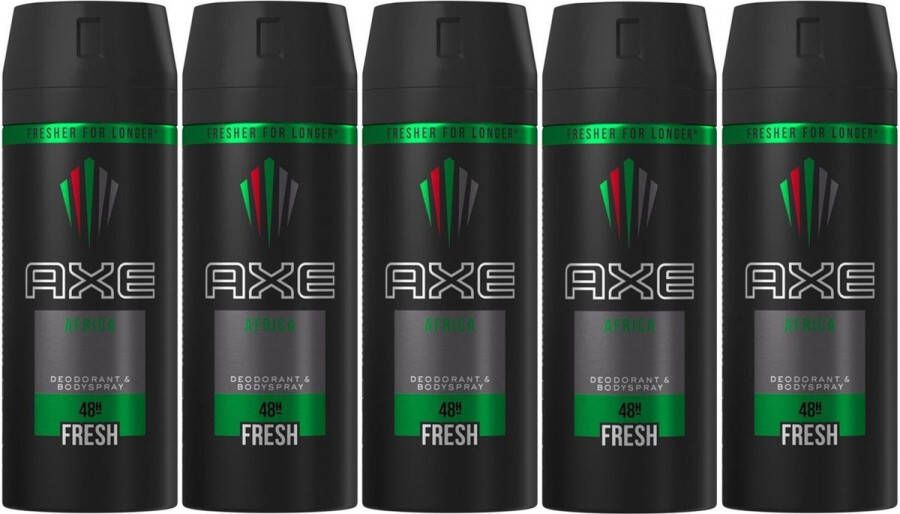Axe MULTI BUNDEL 5 stuks AFRICA deodorant spray 150 ml