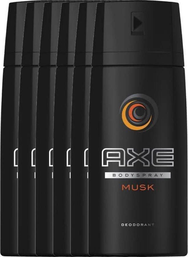 Axe musk Body Spray 150 ml deodorant 6 st Voordeelverpakking