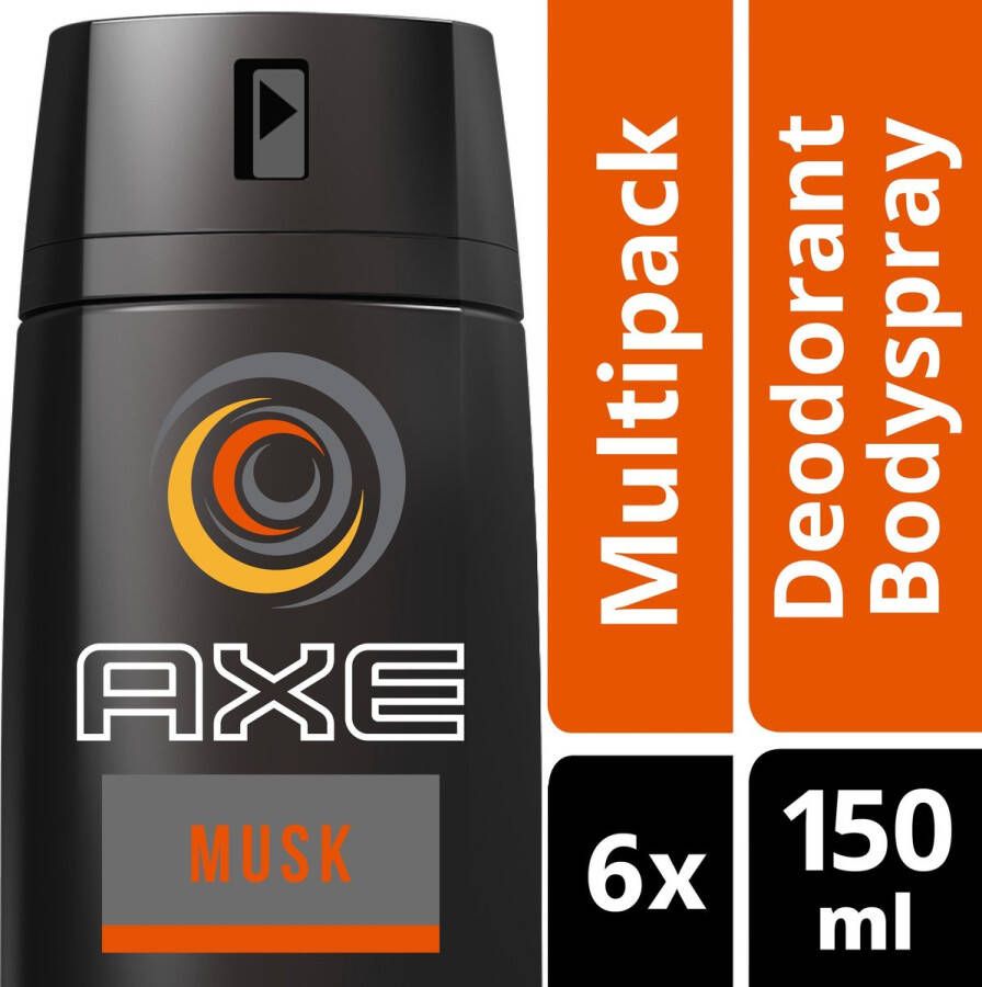 Axe Musk For Men 150 ml Deodorant Spray 6 stuks Voordeelverpakking