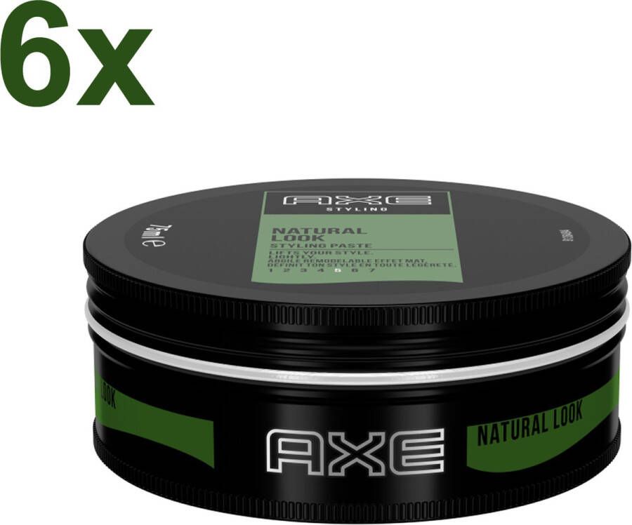 Axe Natural For Men 6 x 75 ml Styling Paste Voordeelverpakking