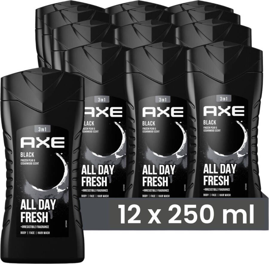 Axe Showergel Black 250ML 12 Stuks Voordeelverpakking