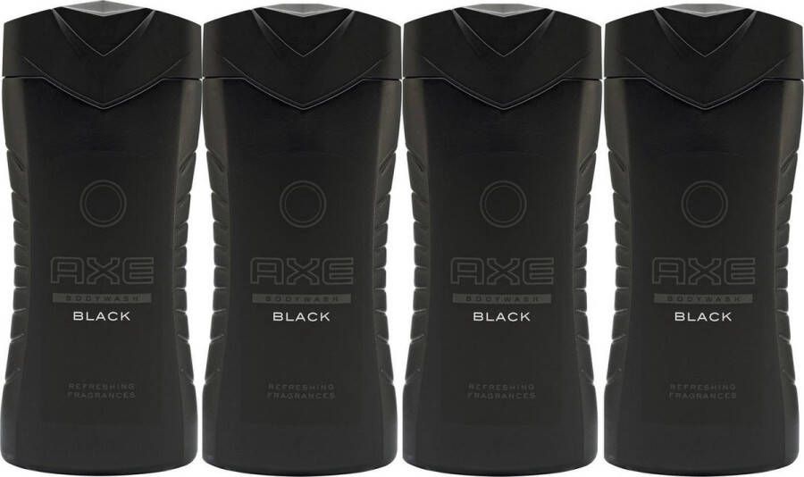 Axe Showergel Black Douchegel 4 x 250 ml Voordeelverpakking