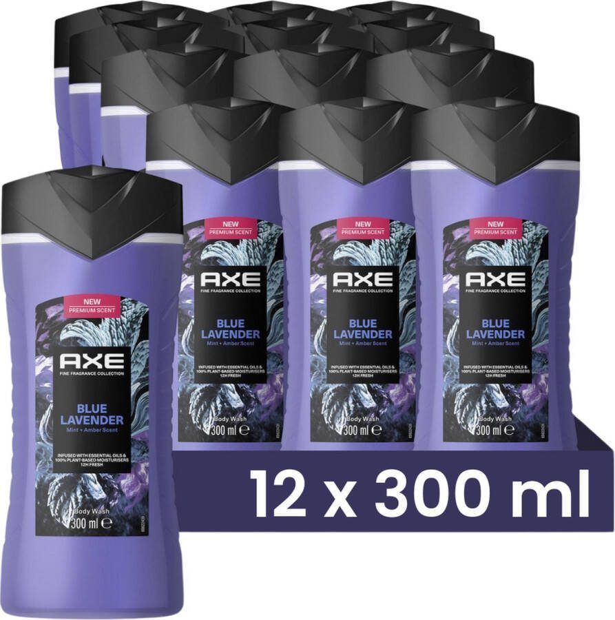 Axe Showergel Blue Lavender 300ML 12 Stuks Voordeelverpakking