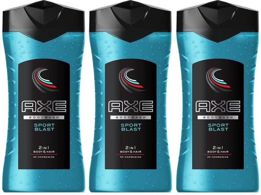 Axe Sport Blast Douchegel 3 x 400 ml Voordeelverpakking