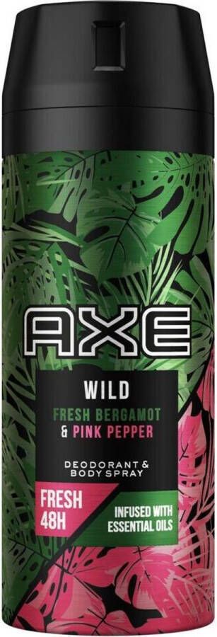 Axe Wild Deodorant en Bodyspray Fresh Bergamot + Pink Pepper 150 ml