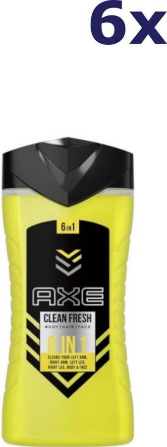 Axe You Clean Fresh 250 ml Douchegel 6 stuks voordeelverpakking