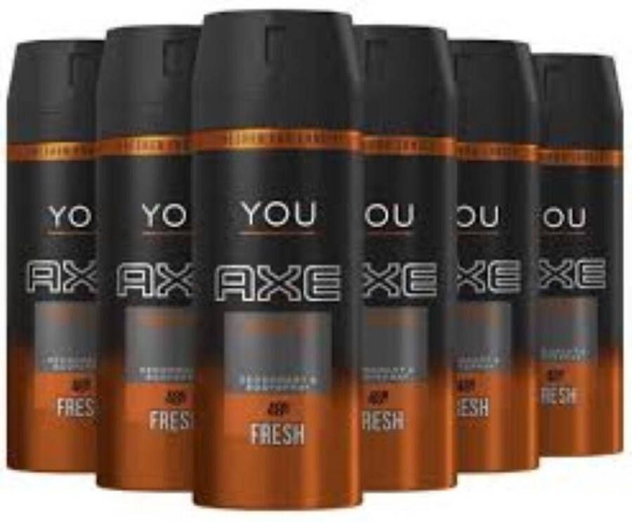 Axe You Energised Deodorant 6 x 150 ml Voordeelverpakking