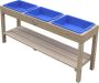 AXI Activiteiten Tafel in Naturel Bruin met 3 Blauwe Bakken Multi-inzetbare kindertafel voor diverse activiteiten - Thumbnail 1